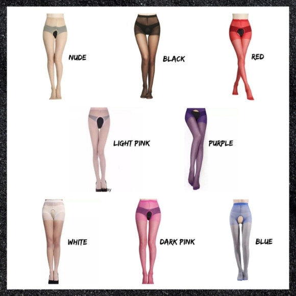 *SOLD OUT*Nude Crotchless Pantyhose Tights Tan Beige - Picture 4 of 5